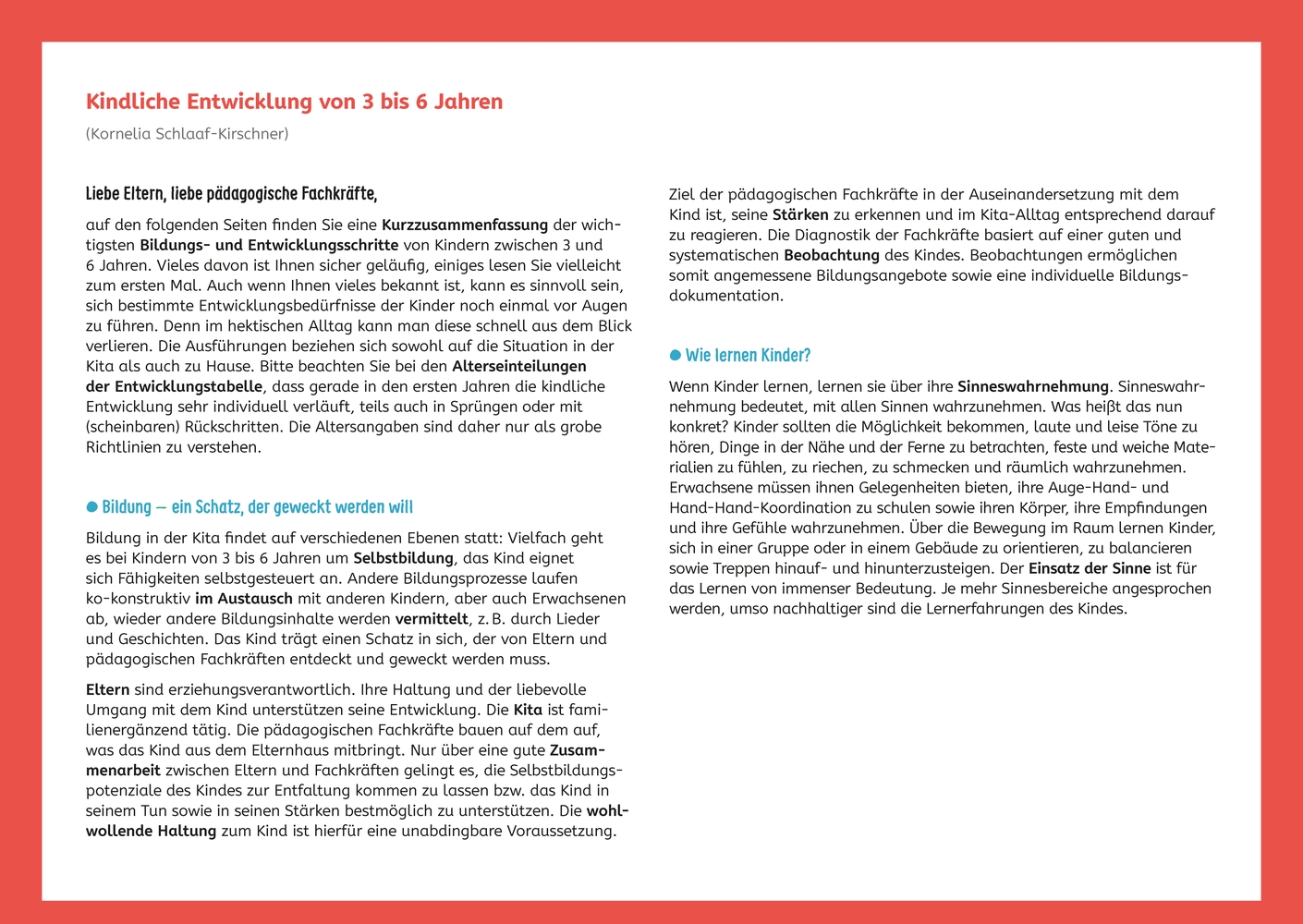 Entwicklungsposter-Set für Kita-Kinder von 3–6 Jahren