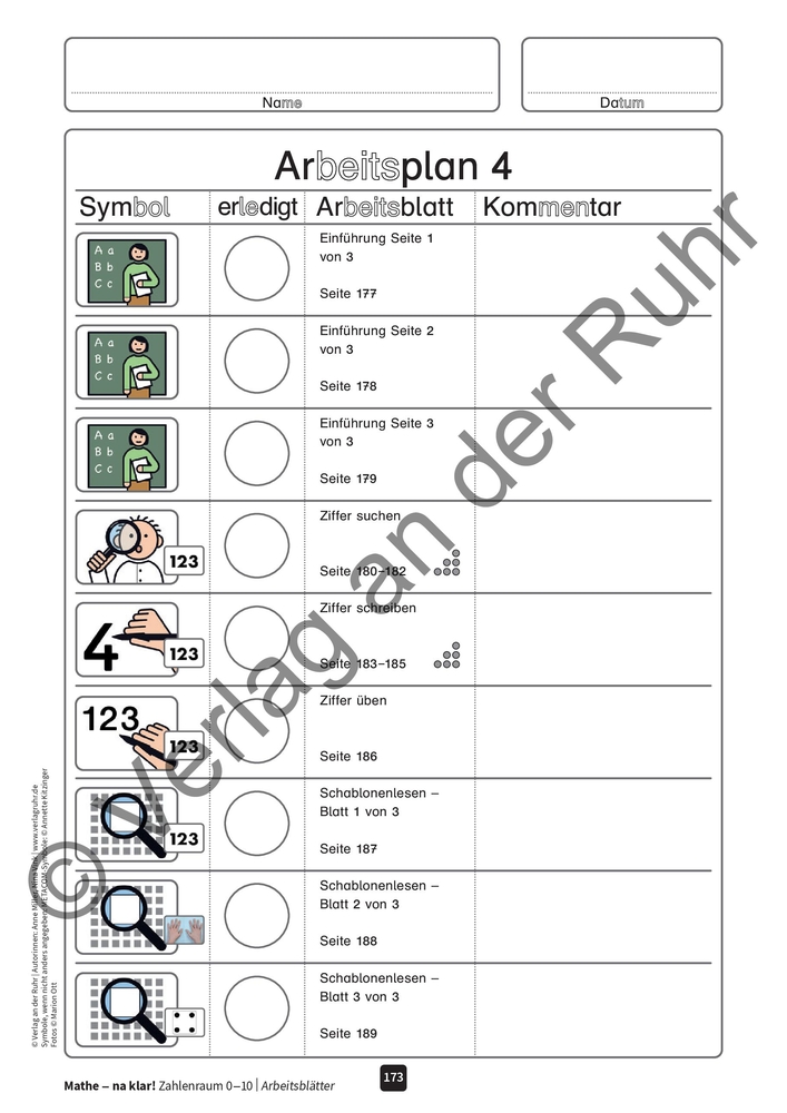 Mathe - na klar! Zahlenraum 0-10 Mathe - na klar! Zahlenraum 0-10