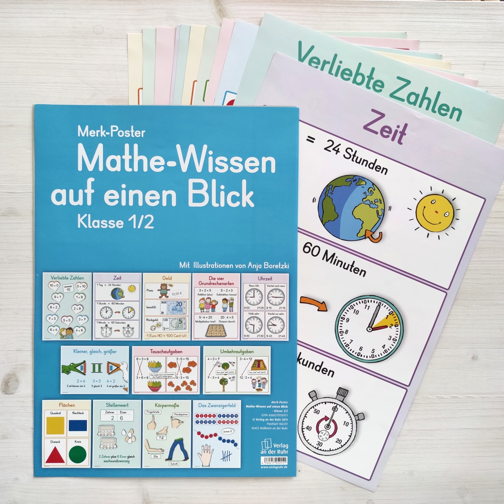 Mathe-Wissen auf einen Blick – Klasse 1/2 Mathe-Wissen auf einen Blick – Klasse 1/2