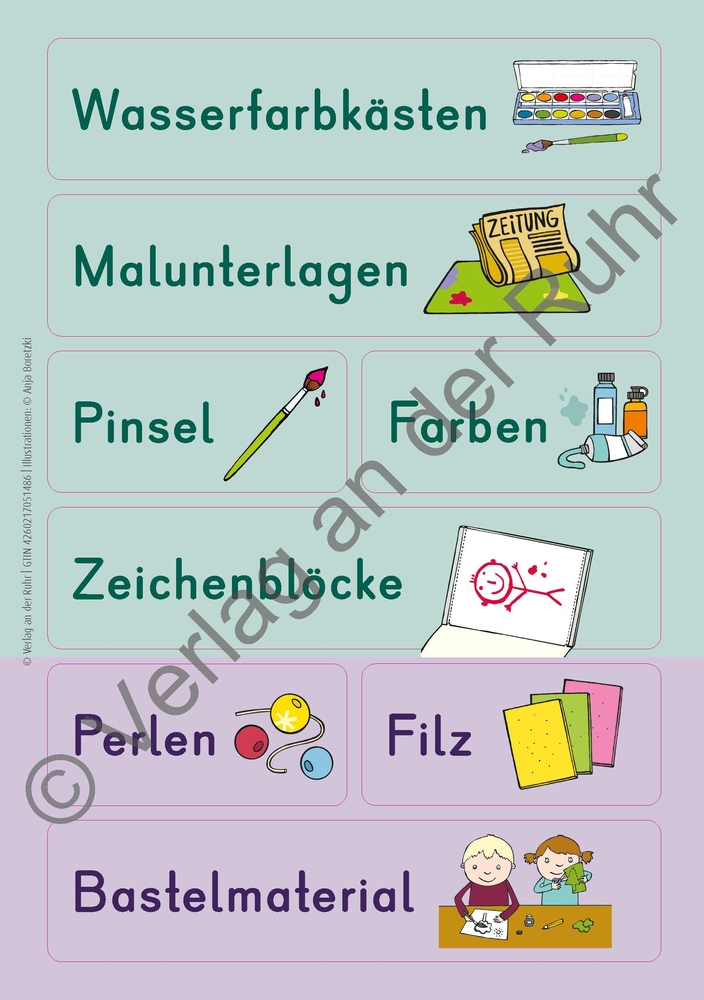 Wo finde ich was? 70 Klassenraum-Sticker Wo finde ich was? 70 Klassenraum-Sticker