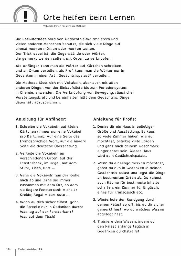 Fördermaterialien LRS