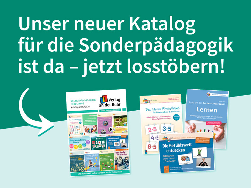 Aufforderung, im neuen Katalog zu stöbern. Daneben die Cover vom Katalog und drei Neuheiten.