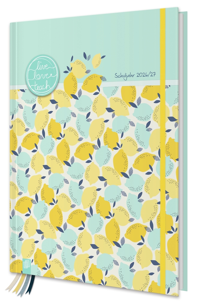Mein Lehrerplaner A4+ – Hardcover – Lehrerkalender für das Schuljahr 2026/2027 – Zitronentanz