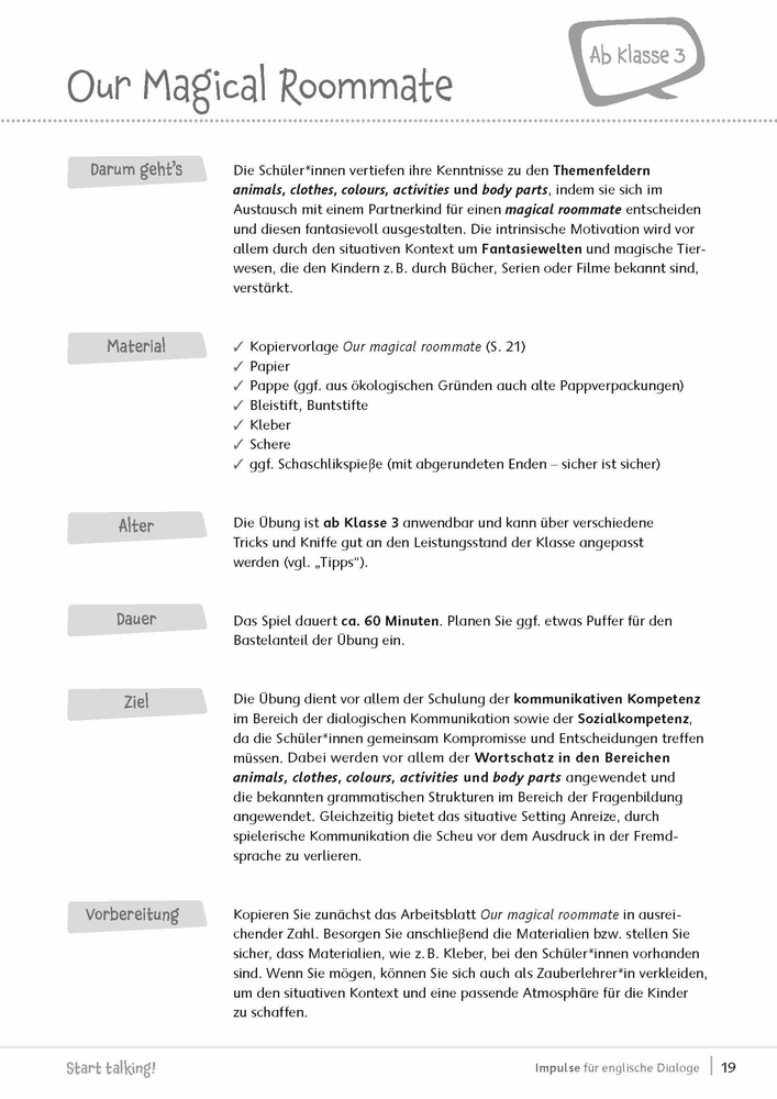Start talking! Impulse für englische Dialoge
