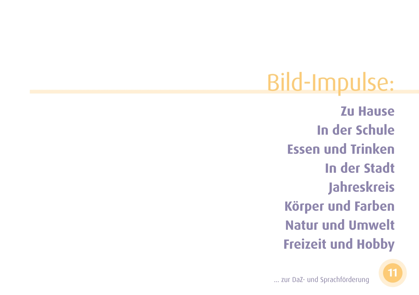 80 Bild-Impulse zur DaZ- und Sprachförderung