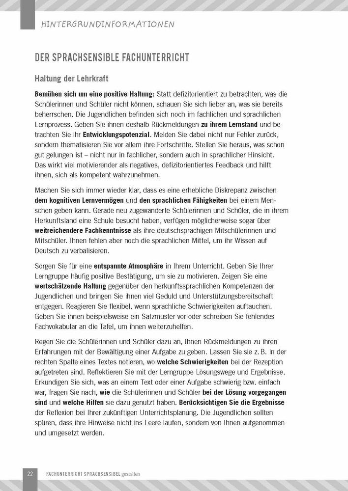 Fachunterricht sprachsensibel gestalten