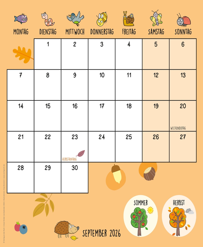 Unser Kinder-Lernkalender 2026