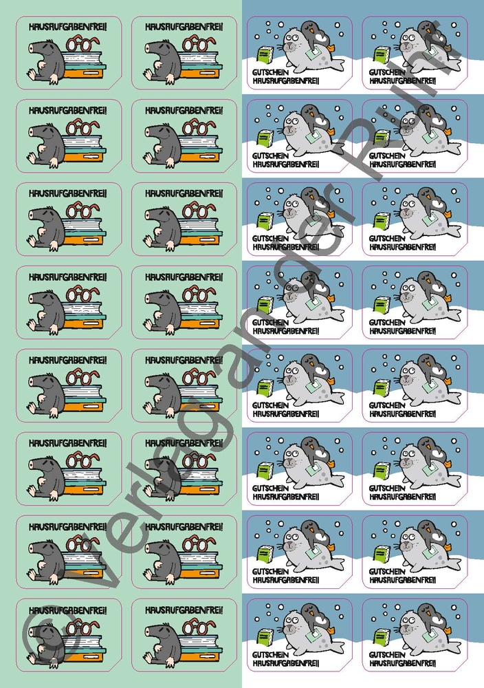 240 „Hausaufgabenfrei" Aufkleber 240 „Hausaufgabenfrei" Aufkleber