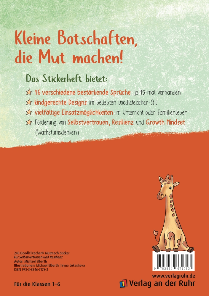 240 Doodleteacher Mutmach-Sticker