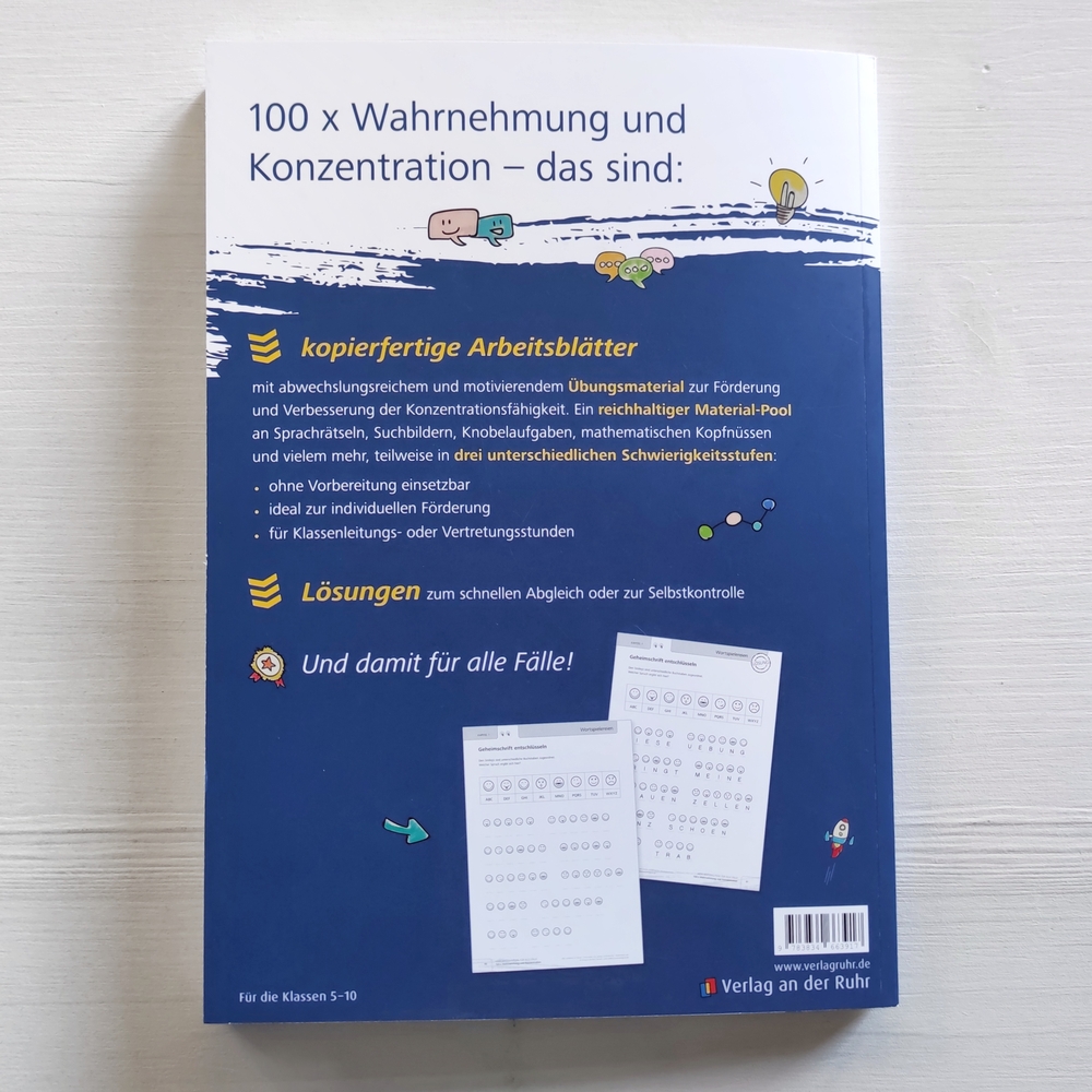 100 x Wahrnehmung und Konzentration 100 x Wahrnehmung und Konzentration