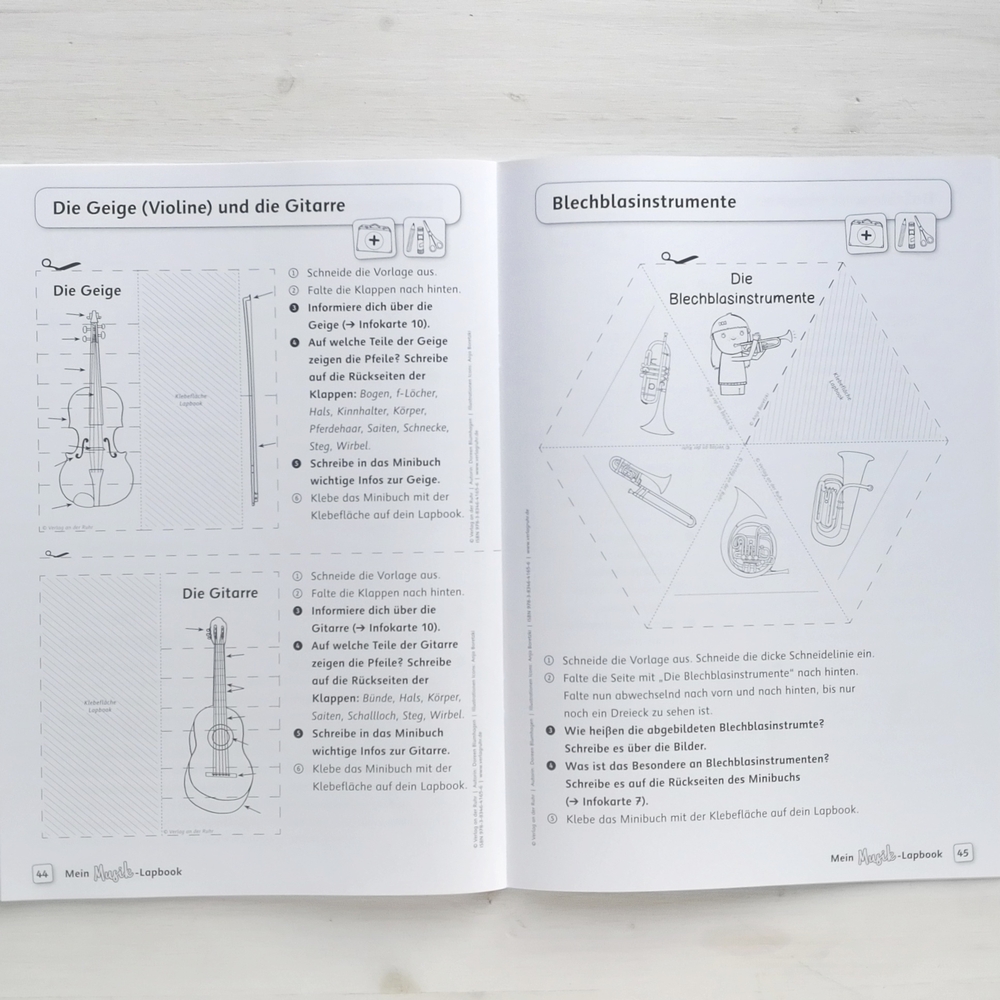 Mein Musik–Lapbook – Instrumente, Notenlehre & Komponisten Mein Musik–Lapbook – Instrumente, Notenlehre & Komponisten