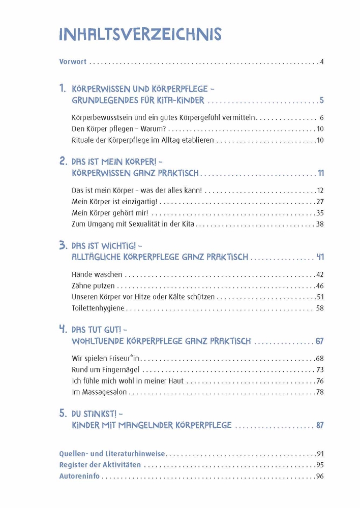Körperwissen und Körperpflege in der Kita