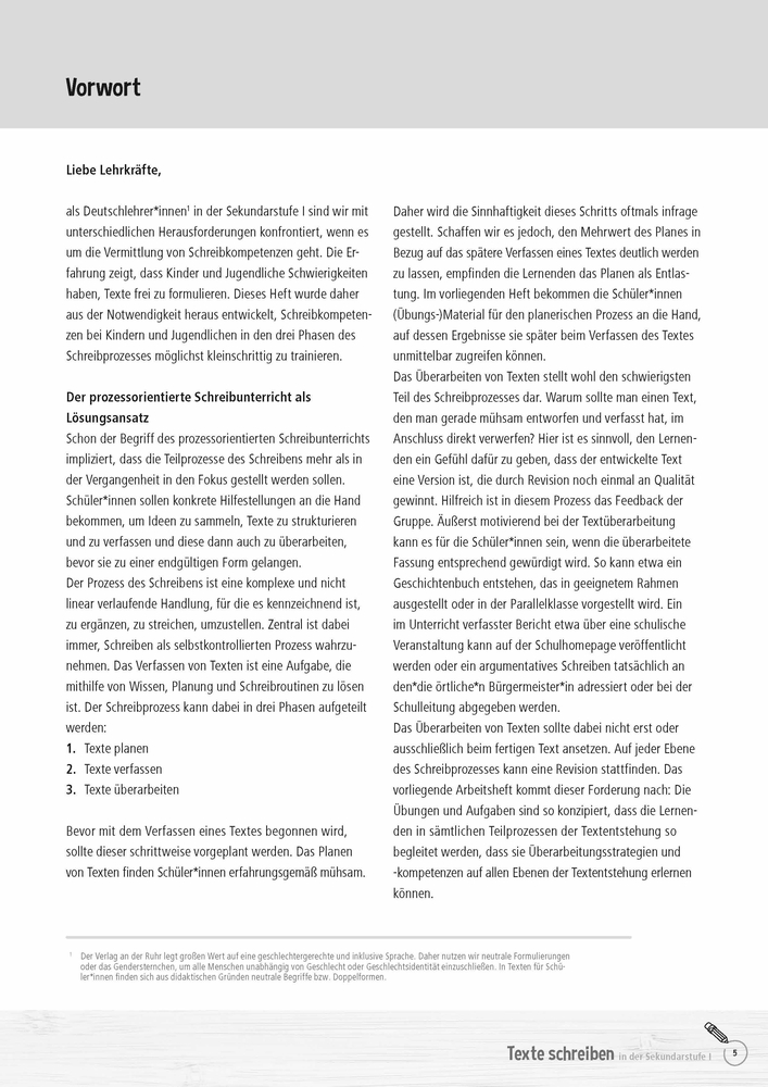 Texte schreiben in der Sekundarstufe I