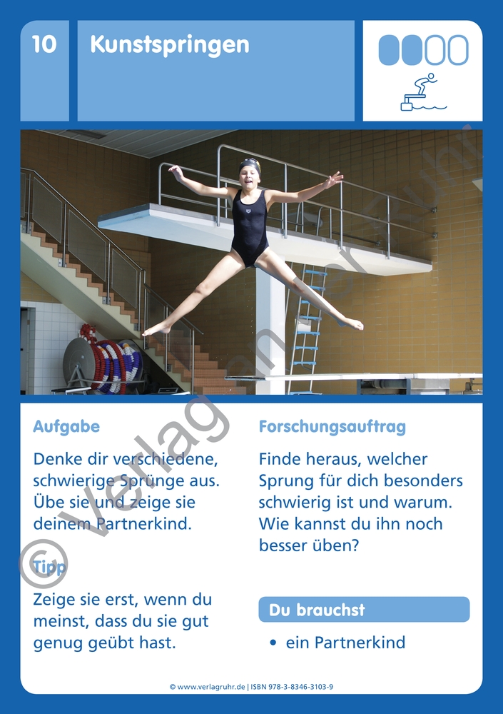 Die Freiarbeits- und Übungs-Kartei für den Schwimmunterricht