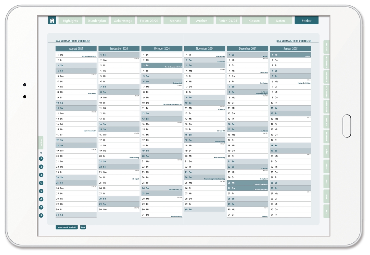 Mein digitaler Lehrerplaner (10 Unterrichtsstunden) – Traumfänger 