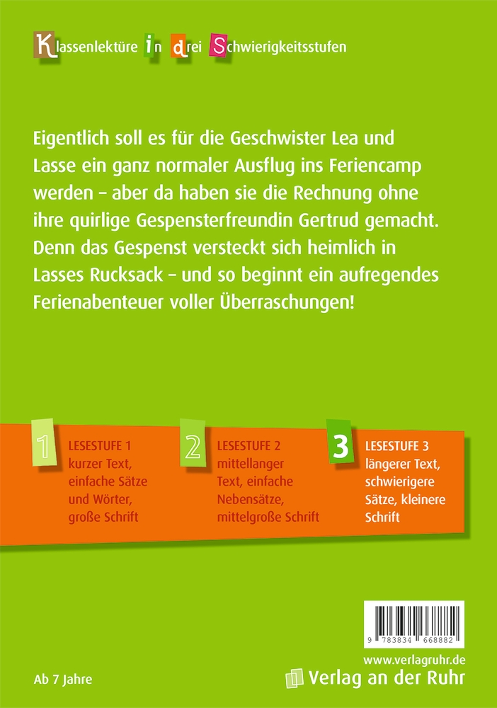 Das Gespenst im Feriencamp – Lesestufe 3