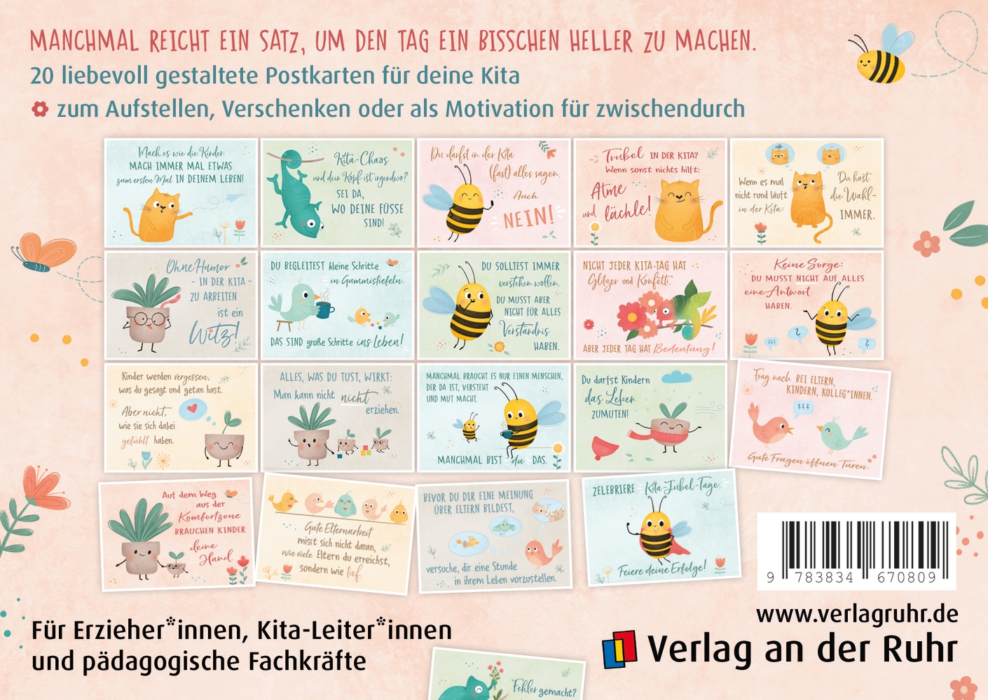 20 Postkarten für mehr Leichtigkeit im Kita-Alltag