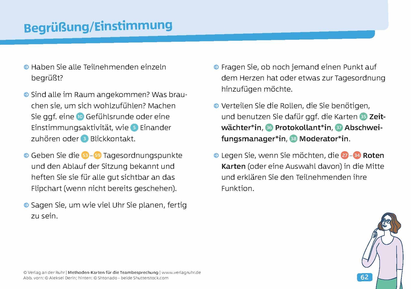 Methoden-Karten für die Teambesprechung
