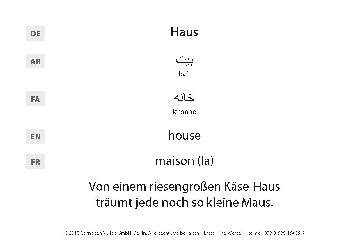 Erste-Hilfe-Wörter zum Deutschlernen: Reime