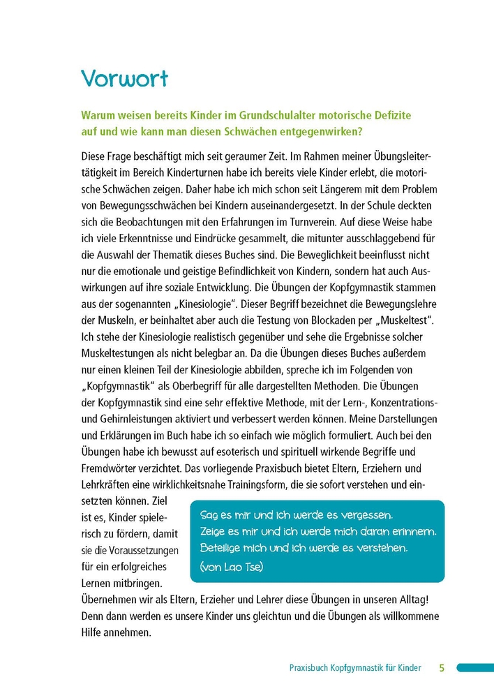 Praxisbuch Kopfgymnastik für Kinder