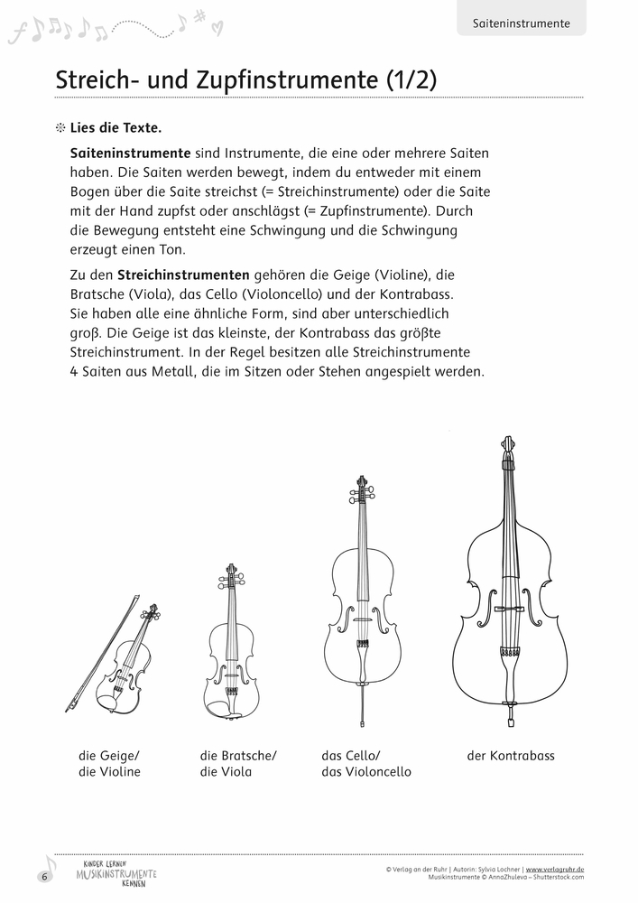 Kinder lernen Musikinstrumente kennen – Klasse 3/4