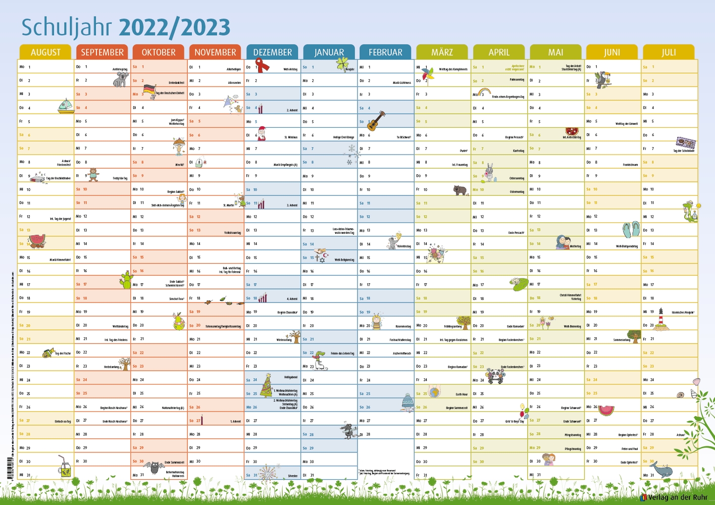 Der Schuljahres-Wandkalender 2022/2023, A1