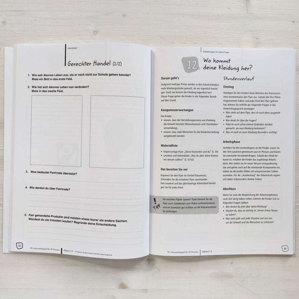 30 x Nachhaltigkeit für 45 Minuten – Klasse 3/4 30 x Nachhaltigkeit für 45 Minuten – Klasse 3/4