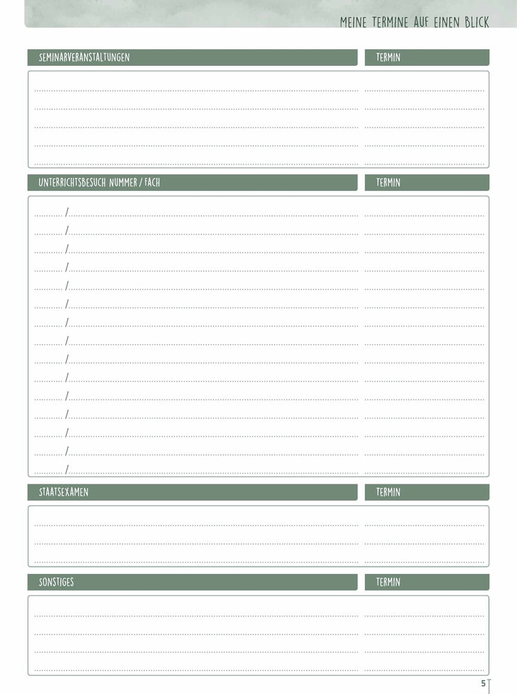 Mein Schulplaner fürs Referendariat Schuljahr 2026/2027