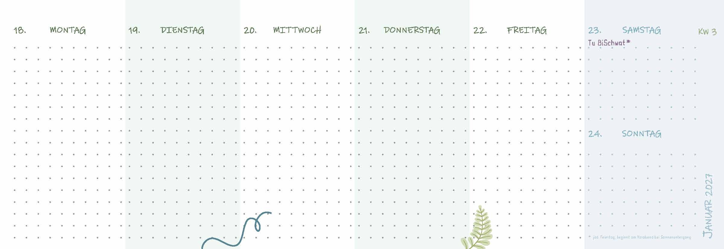 Mein Wochen-Tischkalender für das Schuljahr 2026/2027