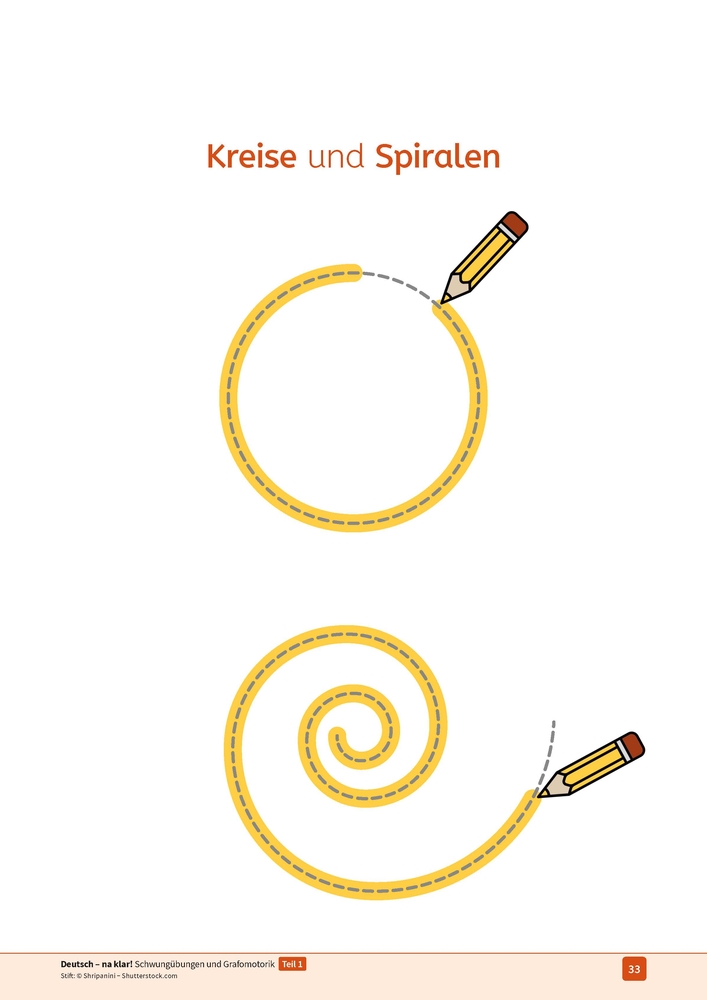 Deutsch - na klar! Schwungübungen und Grafomotorik Teil 1