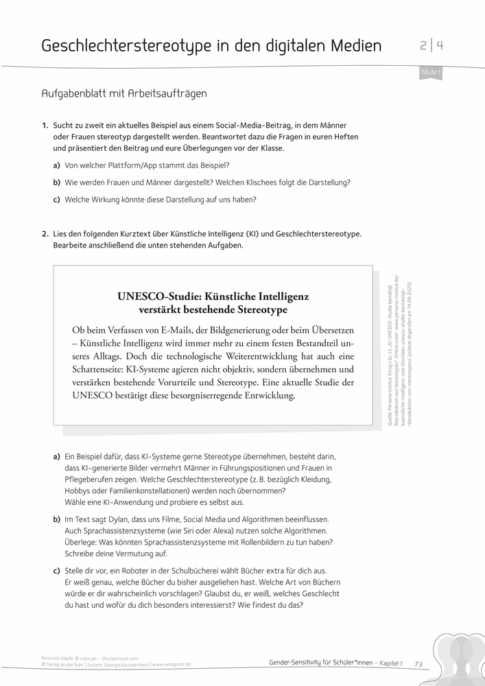 Gender-Sensitivity für Schüler*innen