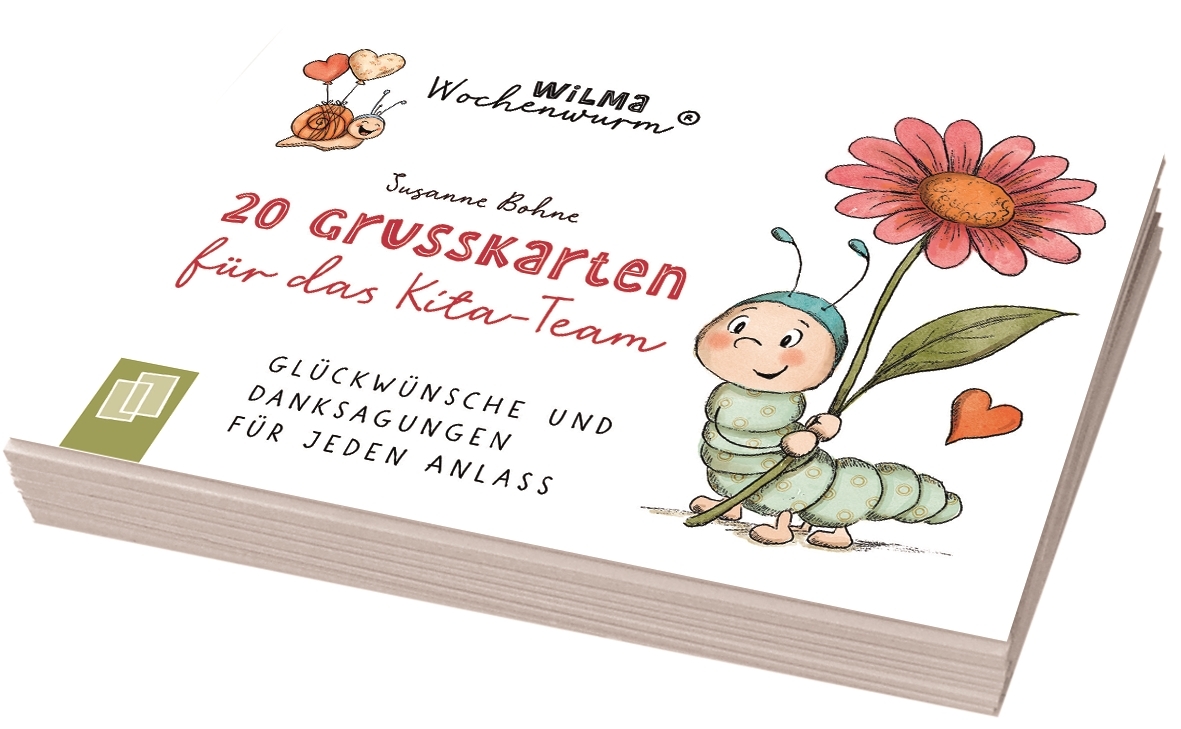 Wilma Wochenwurm - 20 Grußkarten für das Kita-Team​