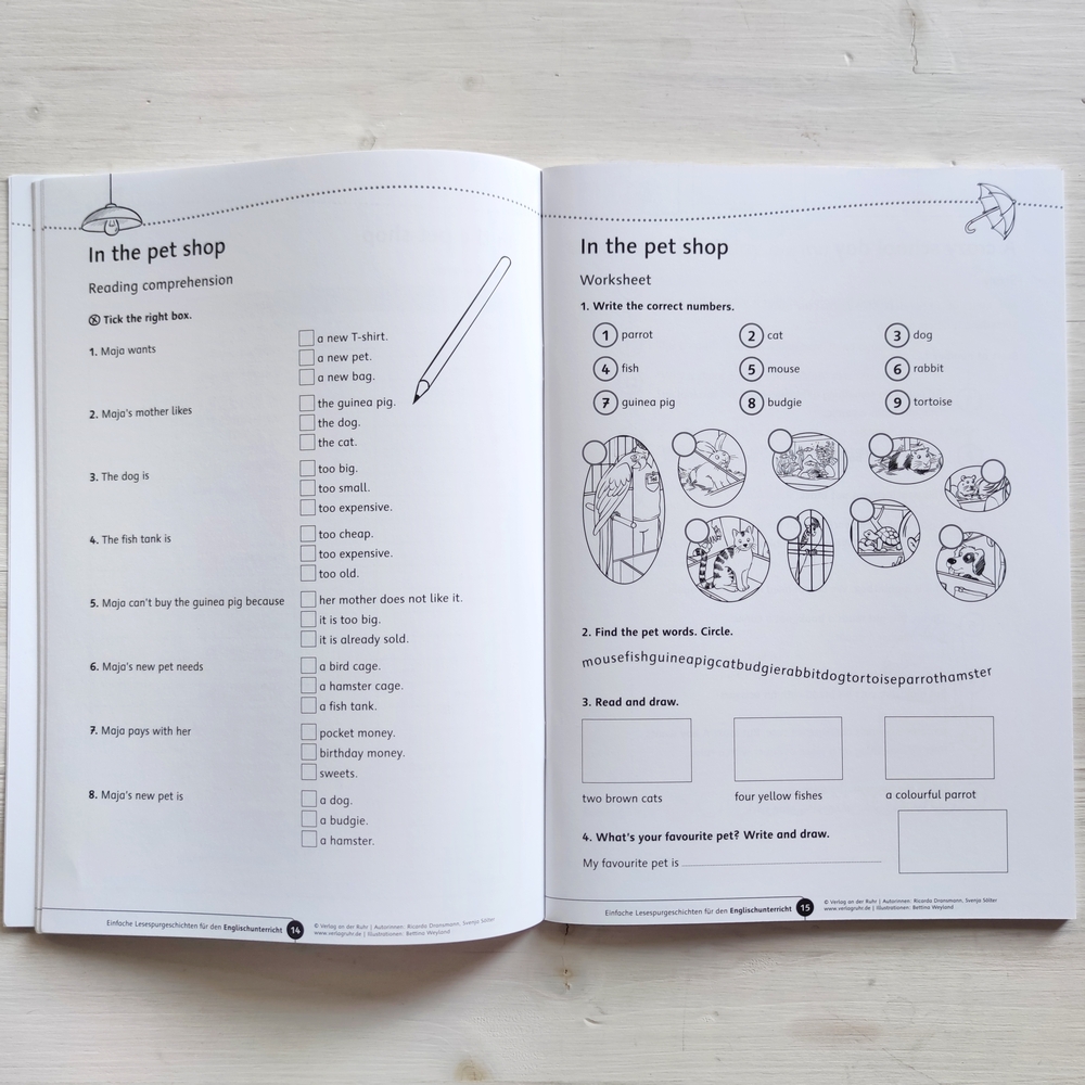 Einfache Lesespurgeschichten für den Englischunterricht Einfache Lesespurgeschichten für den Englischunterricht