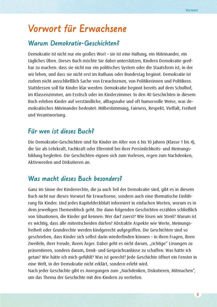 40 Geschichten zur Demokratiebildung