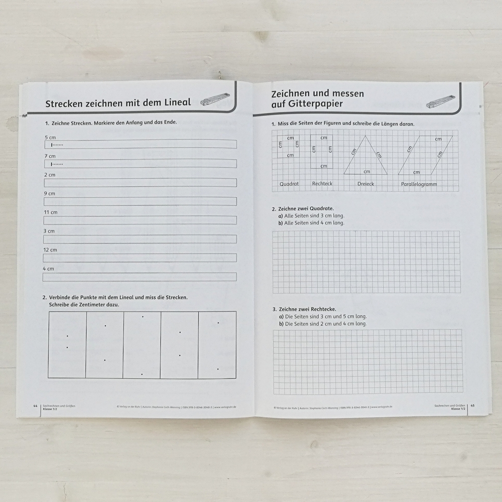 Sachrechnen und Größen – Klasse 1/2
