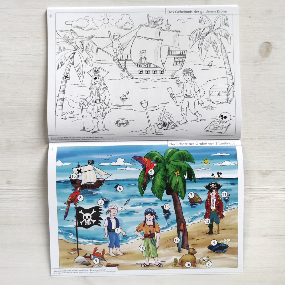 Lesespurgeschichten für die Grundschule – Piraten-Abenteuer Lesespurgeschichten für die Grundschule – Piraten-Abenteuer