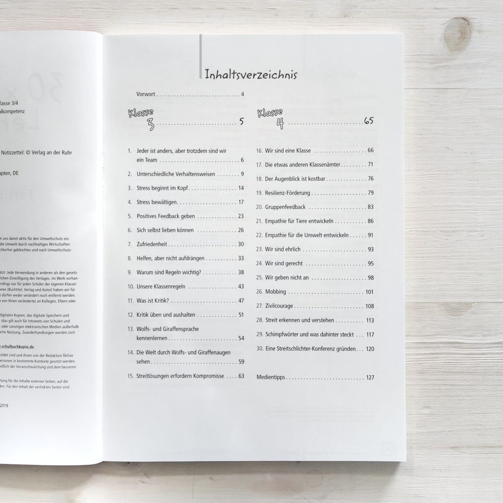 30 x soziales Lernen für 45 Minuten – Klasse 3/4