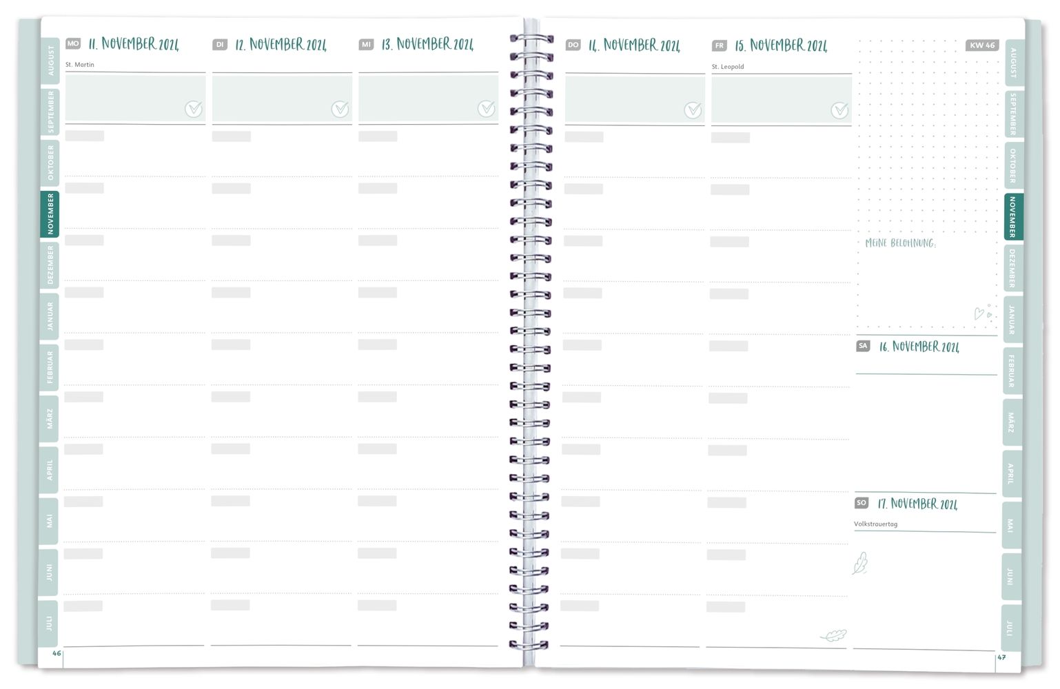 Mein Lehrerplaner A4+ – Ringbindung – Lehrerkalender für das Schuljahr 2025/2025 – Blättertanz 