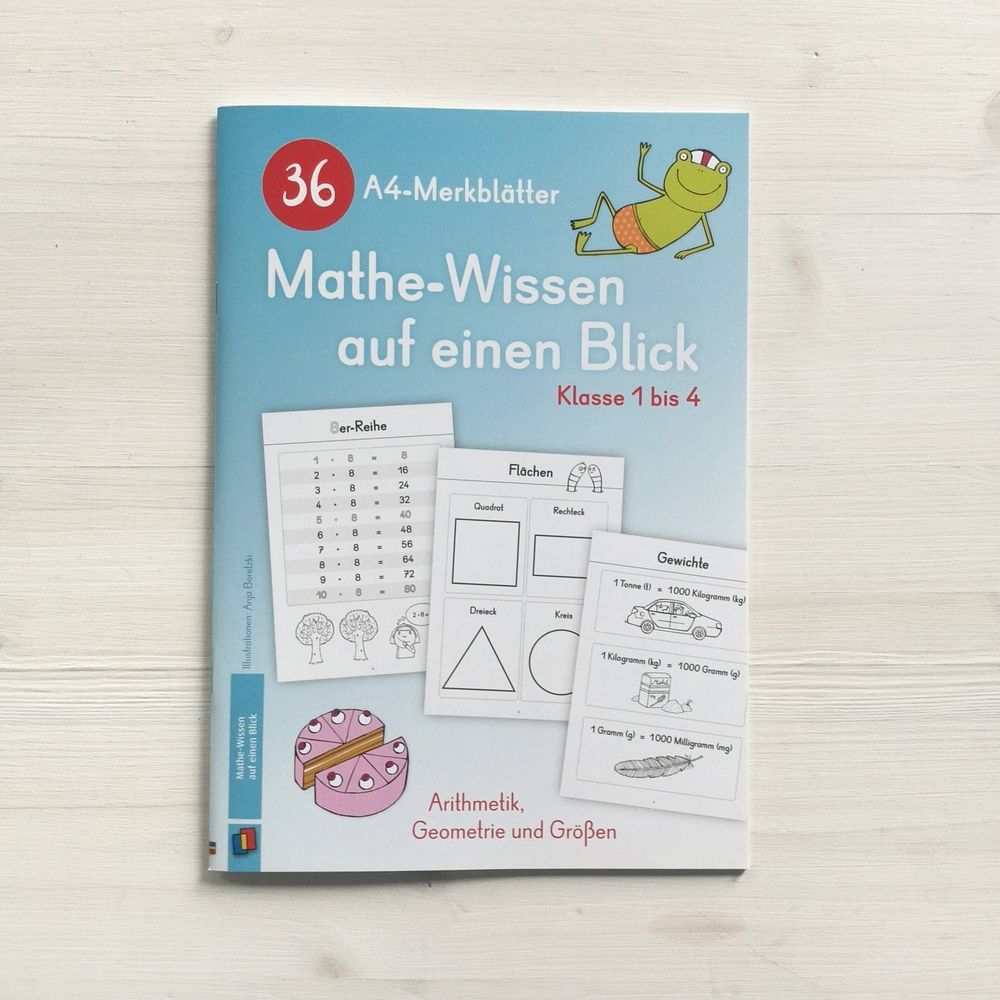 Mathe Wissen Auf Einen Blick Klasse 3 4 36 A4-Merkblätter Mathe-Wissen auf einen Blick – Klas